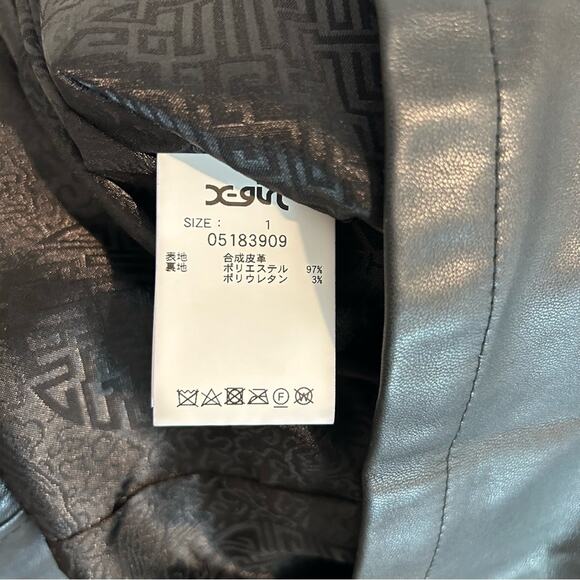 X-girl Faux Leather Retro Mini Dress Color Black Size Small y2k - Picture 10 of 11